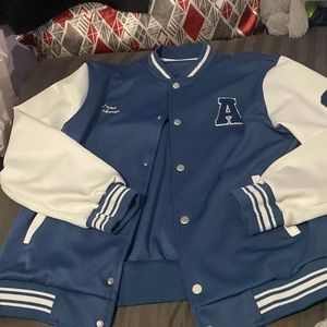 Blue and white Varsity Jacket